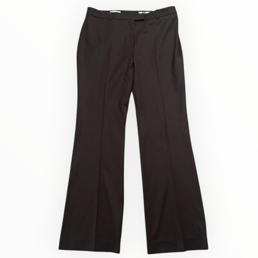 BERNARD ZINS Classic Brown Wool Blend Pants 12 Preppy Work Trousers Slacks Tina